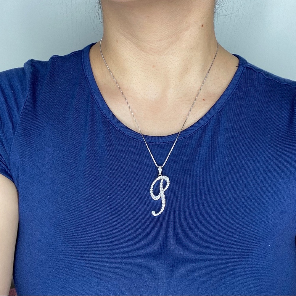 Letter P Initial Necklace